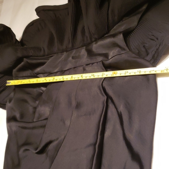 BCBGMaxAzria New DRESS One-Shoulder Ruffle Layered BLACK Mini Party Club NWT - Picture 9 of 14